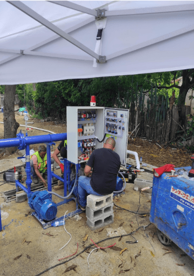 Proyecto estación de bombas de agua potable de 90kW / 208VAC – incluye panel de control